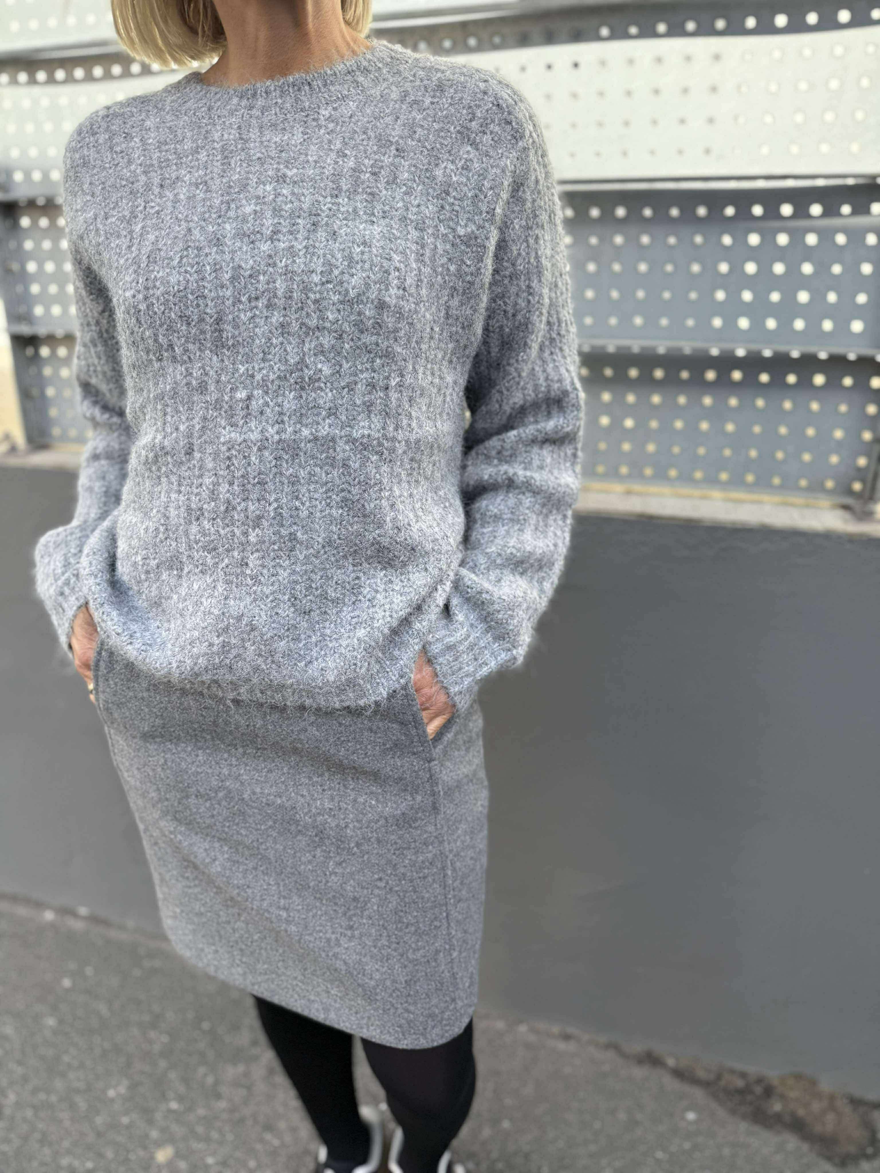 PCCLEO Pullover - Medium Grey Melange